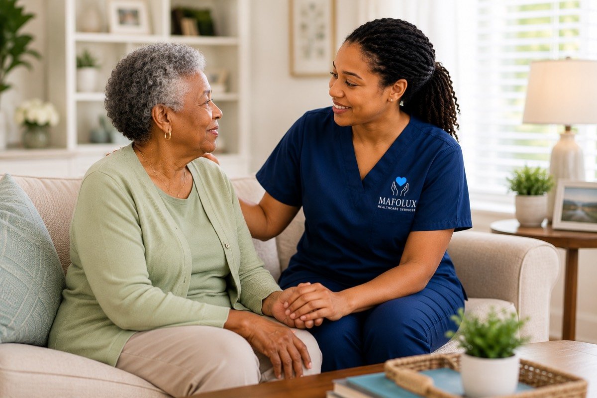 Mafolux healthcare professional providing compassionate support